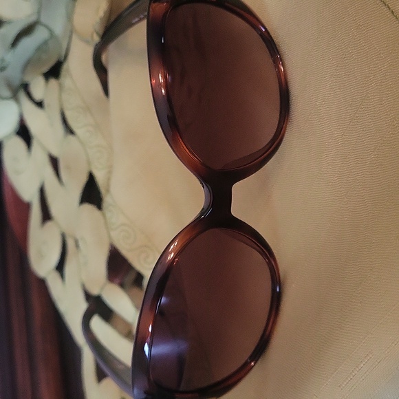 Salvatore Ferragamo Brown Sunglasses with Gold Accents - Picture 2 of 8